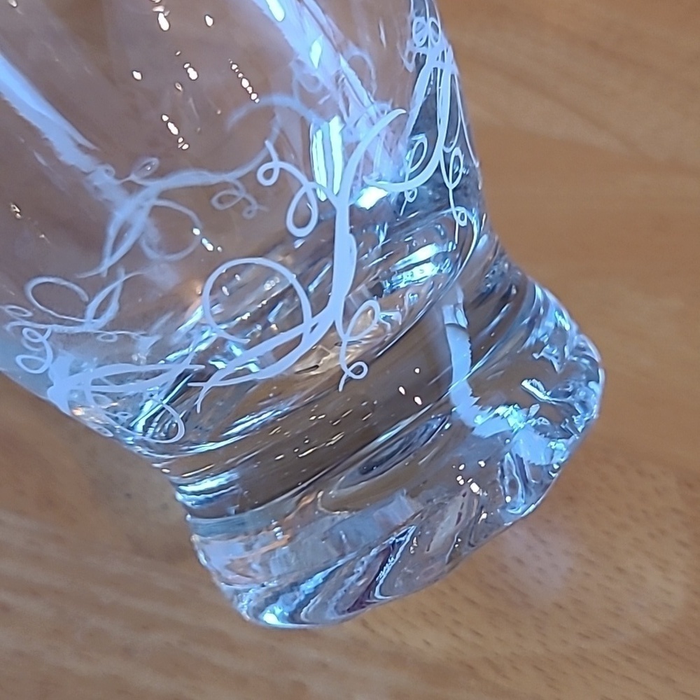 SMALL CLEAR GLASS TUMBLER Swirl Detail Whisky Shot Glasses, Set of 4 - Picture 6 of 14